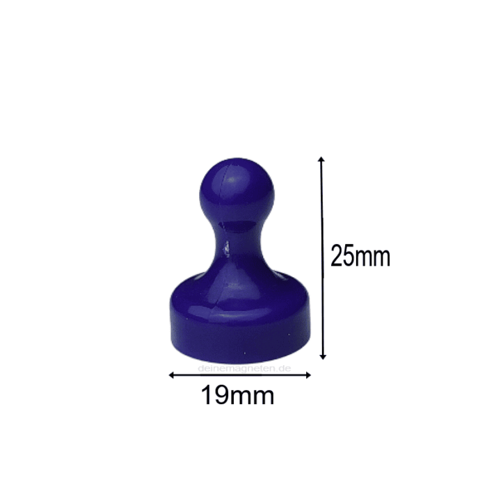 Kegelmagnet 19mm x 25mm mit Neodym-Magnet-Kern, Lila (10er Set) Kegelmagnet 19mm x 25mm mit Neodym-Magnet-Kern, Lila (10er Set)