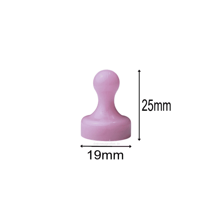 Kegelmagnet 19mm x 25mm mit Neodym-Magnet-Kern, Pink (10er Set) Kegelmagnet 19mm x 25mm mit Neodym-Magnet-Kern, Pink (10er Set)