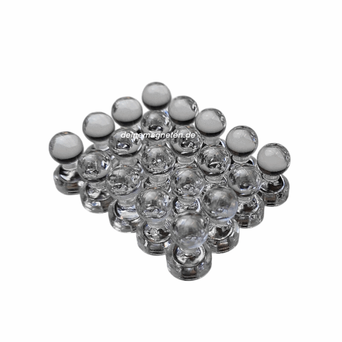20x Kegelmagnet 11mm x 17mm mit Neodym-Magnet-Kern, Weiß-Transparent 20x Kegelmagnet 11mm x 17mm mit Neodym-Magnet-Kern, Weiß-Transparent
