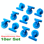 10er Set Magnetklammern 30 mm, Blau, Ferrit-Kern, Magnetclips, Klemme 10er Set Magnetklammern 30 mm, Blau, Ferrit-Kern, Magnetclips, Klemme