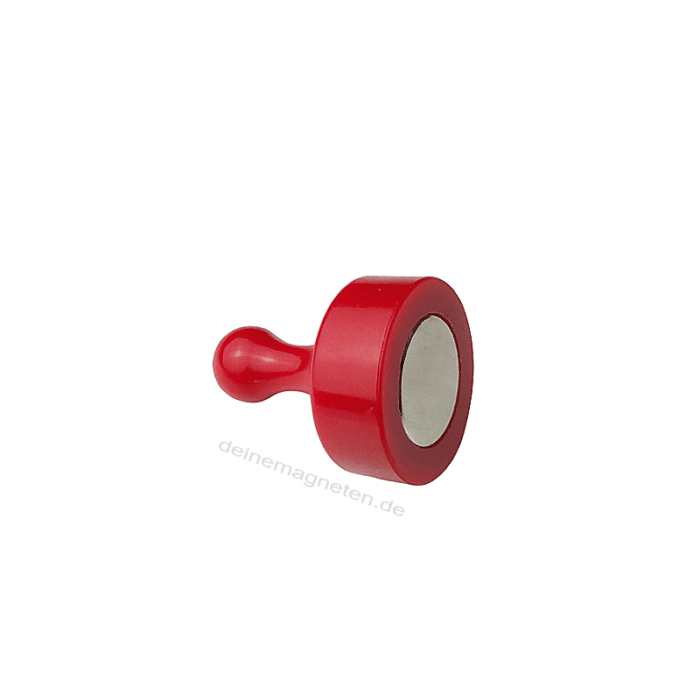 4er-Set Kegelmagnete 29mm x 38mm Rot | Neodymmagnet-Kern, Kunststoffgehäuse
