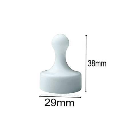 4er-Set Kegelmagnete 29mm x 38mm Weiß | Neodymmagnet-Kern, Kunststoffgehäuse 4er-Set Kegelmagnete 29mm x 38mm Weiß | Neodymmagnet-Kern, Kunststoffgehäuse