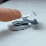 10er Set Magnetklammern 30 mm, Weiß, Ferrit-Kern, Magnetclips, Klemme