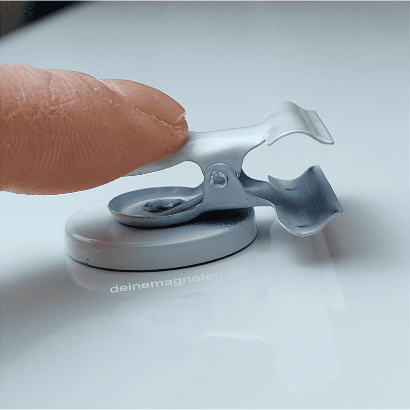 10er Set Magnetklammern 30 mm, Weiß, Ferrit-Kern, Magnetclips, Klemme 10er Set Magnetklammern 30 mm, Weiß, Ferrit-Kern, Magnetclips, Klemme