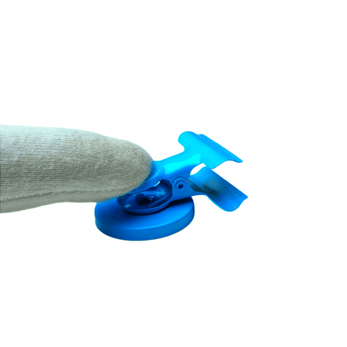 10er Set Magnetklammern 30 mm, Blau, Ferrit-Kern, Magnetclips, Klemme 10er Set Magnetklammern 30 mm, Blau, Ferrit-Kern, Magnetclips, Klemme