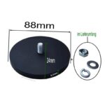 Neodym-Magnetsystem gummiert Ø88 mm mit M8 Außengewinde