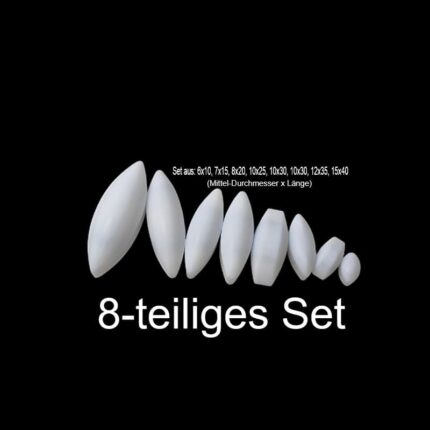 PTFE-Magnetrührstäbchen Set – ovale Form | 8-teilig