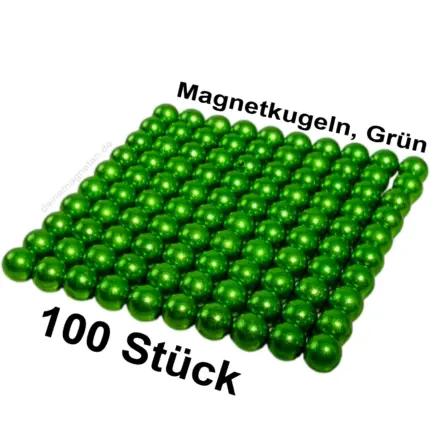 Magnetkugel Ø5mm Grün (100 Stück), Neodym Kugelmagnete
