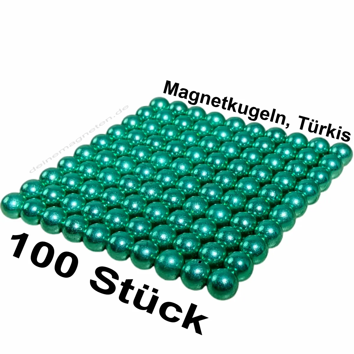 Magnetkugel Ø5mm Türkis (100 Stück), Neodym Kugelmagnete