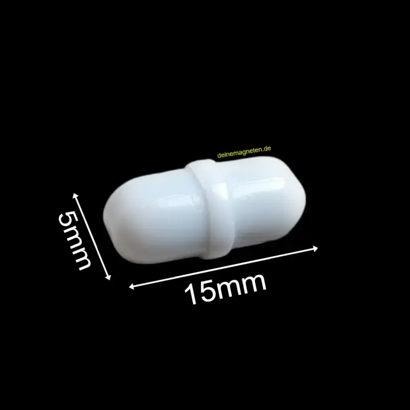 Produktbild von PTFE Magnetrührstab 300 Mm – Weiß, Mit Magnet-Entferner, Korrosionsbeständig, Für Labor, Chemie & Heimbrauen