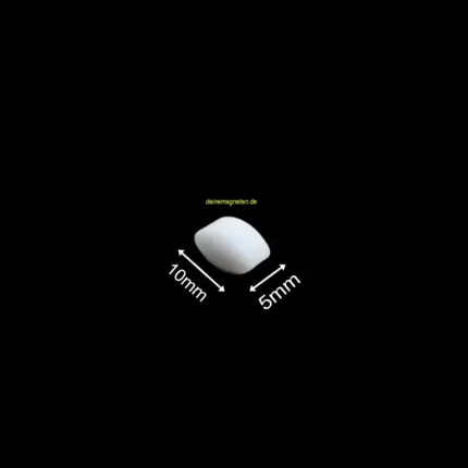 PTFE-Magnetrührstab – Ovalform, 5 mm (Mitte) × 10 mm | Temperaturbeständig –200 °C bis +260 °C