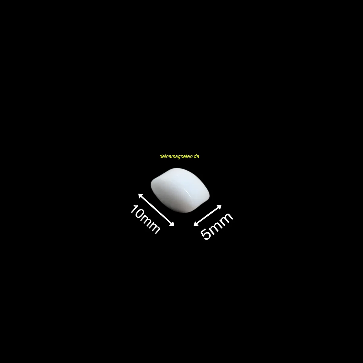 PTFE-Magnetrührstab – Ovalform, 5 mm (Mitte) × 10 mm | Temperaturbeständig –200 °C bis +260 °C
