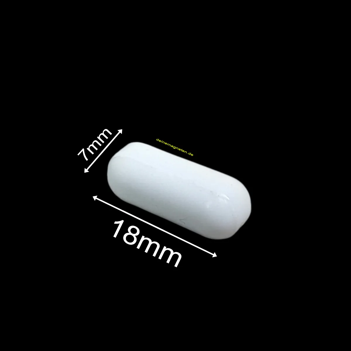 PTFE-Magnetrührstab – Zylindrisch, 7 mm × 18 mm | Temperaturbeständig –200 °C bis +260 °C